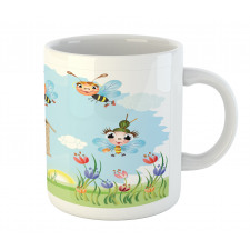 Cheerful Meadow Landscape Mug