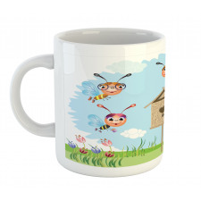 Cheerful Meadow Landscape Mug