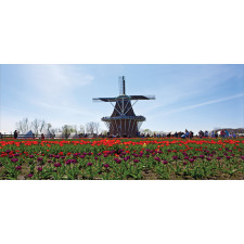 Windmill Photo on Tulip Field Mug