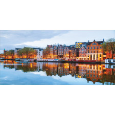 Dutch Houses and Amstel River Mug