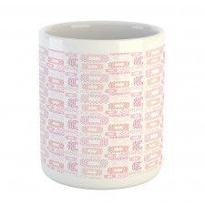 Dots Squares Art Mug