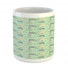 Hedgehog Forest Herbs Art Mug