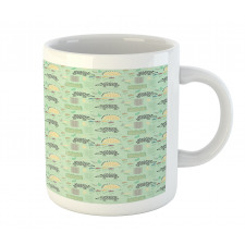 Hedgehog Forest Herbs Art Mug