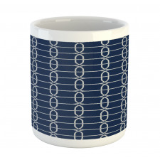 Bicolored Maritime Motif Mug