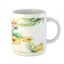 Hibiscus with Wild Birds Mug