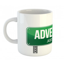 Signboard Travel Highway Mug