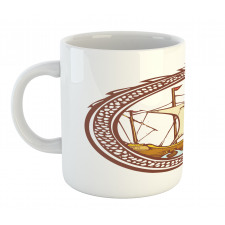 Sailing Boat Waves Dragon Mug