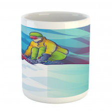 Man Skiing Sportive Scene Mug