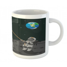 Astronaut Setting a Flag Mug