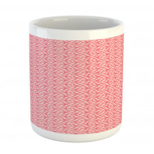 Wavy Lines and Flower Motif Mug