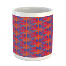 Summer Contrast Artwork Palm Mug