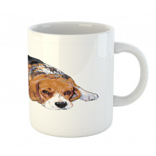 Sketch Like Drawing of Dog Mug