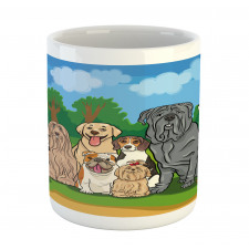 Park Landscape and Dogs Mug