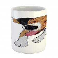 Smiling Resting Dog Sketch Mug