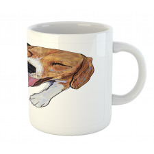 Smiling Resting Dog Sketch Mug