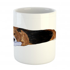 Dog with Toy Play Time Art Mug