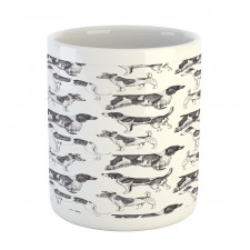 Monochrome Dog Breeds Mug