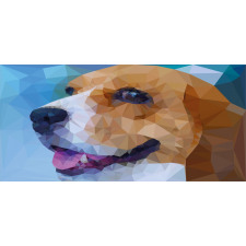 Low Poly Effect Curious Dog Mug