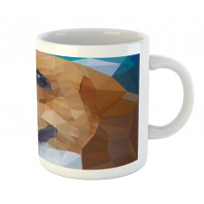 Low Poly Effect Curious Dog Mug