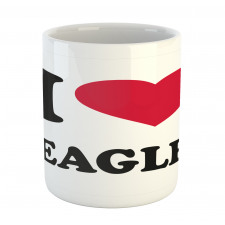 I Love Beagles Lettering Mug