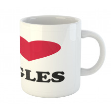 I Love Beagles Lettering Mug