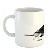 Monochrome Sketch Dog Friend Mug