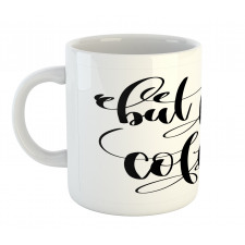 Black White Text Mug