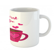 Text and Hearts Mug