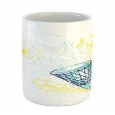 Yellow Indigo Blue Drawings Mug