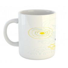 Yellow Indigo Blue Drawings Mug