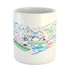 Colorful Instrument Drawings Mug