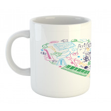 Colorful Instrument Drawings Mug