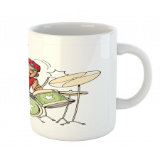 Cartoon Style Boy Drummer Mug