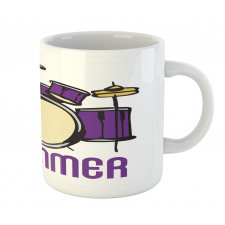 Drummer Wording Graphic Image Mug