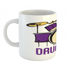 Drummer Wording Graphic Image Mug