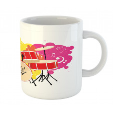 Music Themed Colorful Design Mug