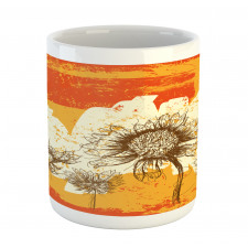 Abstract Drawing Flowers Mug