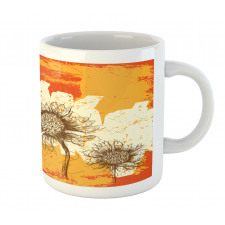 Abstract Drawing Flowers Mug