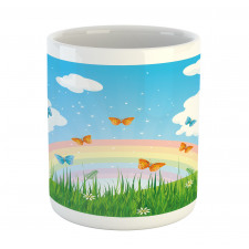 Meadow Butterfly Rainbow Mug