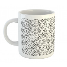 Greyscale Botanical Curl Mug