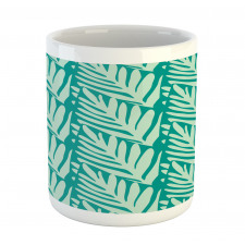 Vertical Monochrome Leaves Mug