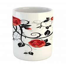 Swirling Roses Garden Mug