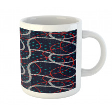 Polka Dots Ropes Graphic Mug