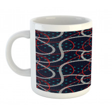 Polka Dots Ropes Graphic Mug