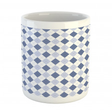 Diagonal Rhombus Borders Mug