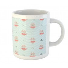 Bunnies on Oceanic Stripes Mug