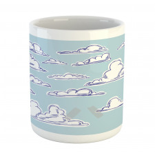 Fluffy Clouds Sketch Art Mug