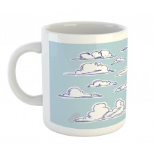 Fluffy Clouds Sketch Art Mug