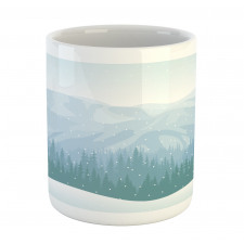 Mountains Winter Snowflake Mug