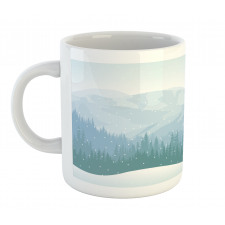 Mountains Winter Snowflake Mug